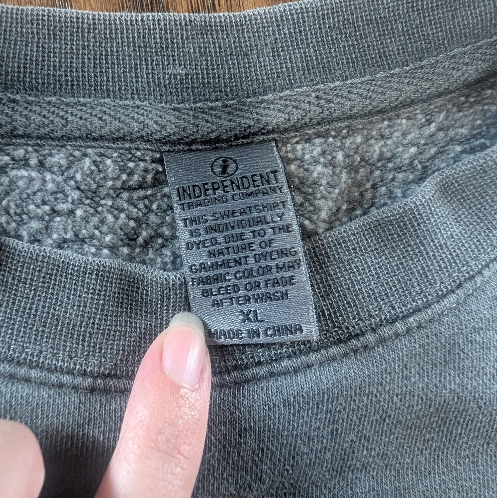 Let's Ride Grey Oversized Sweatshirt - Picture 3 of 4